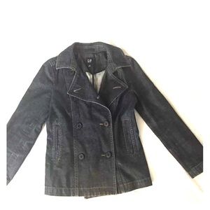 The Gap Denim Jacket Double breasted Peacoat XS